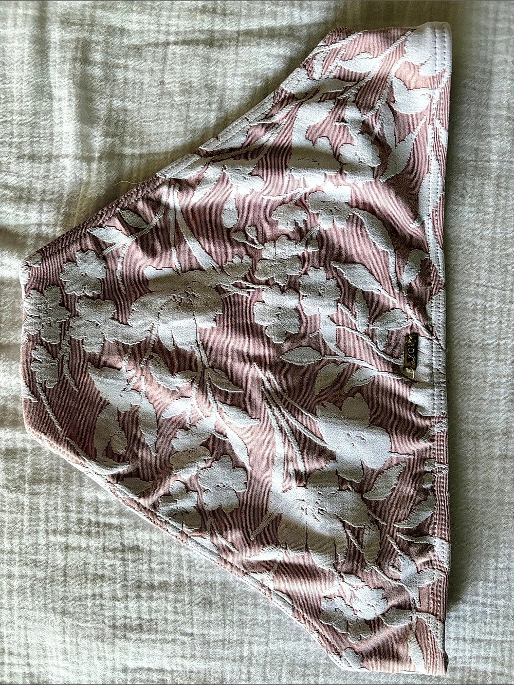 Roxy Floral Bikini Bottom Pink & White Medium